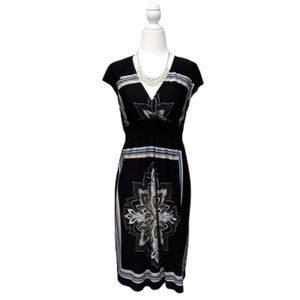 EN FOCUS STUDIO Relaxed Midi Dress Black sz 4